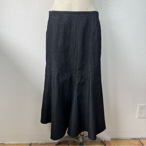 Black Denim Maxi Skirt